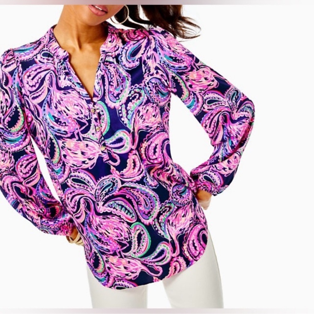 Lilly Pulitzer Marvelle Blouse Size M